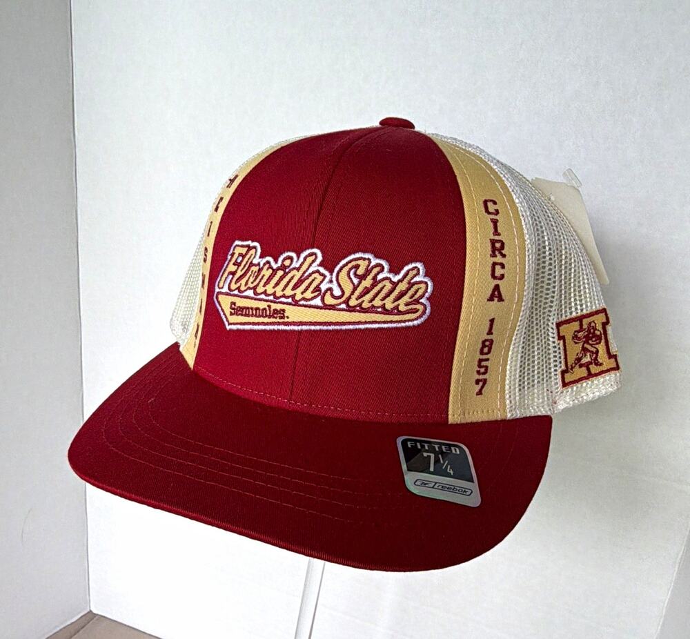 Reebok Heisman Trophy Florida State Seminoles Fitted Mesh Hat Cap 7 1/4 Garnet